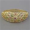 American Diamond Pearl Kada with Gold Plating