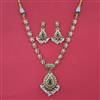 American Diamond Pearl Necklace with Gold Plating