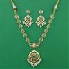 American Diamond Pearl Necklace with Gold Plating