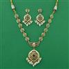 American Diamond Pearl Necklace with Gold Plating