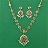 American Diamond Pearl Necklace with Gold Plating