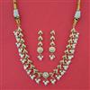 American Diamond Pearl Necklace with Gold Plating