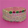 American Diamond Broad Kada with 2 Tone Plating