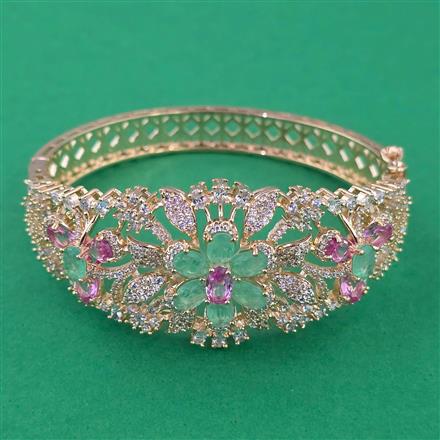 American Diamond Broad Kada with Carat Plating