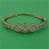 American Diamond Openable kada with Rhodium Plating 2 Tone Plating Mehndi Plating