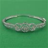 American Diamond Openable kada with Rhodium Plating 2 Tone Plating Mehndi Plating
