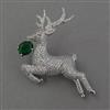 American Diamond Animal Brooch with Rhodium Plating