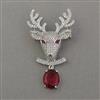 American Diamond Animal Brooch with Rhodium Plating