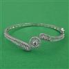 American Diamond Openable kada with Rhodium Plating 2 Tone Plating