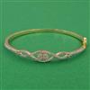 American Diamond Openable kada with Rhodium Plating 2 Tone Plating