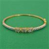 American Diamond Openable kada with Rhodium Plating 2 Tone Plating