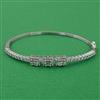 American Diamond Openable kada with Rhodium Plating 2 Tone Plating