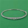 American Diamond Openable kada with Rhodium Plating 2 Tone Plating
