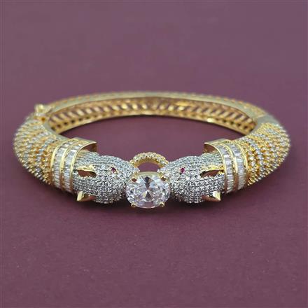 American Diamond Openable kada with 2 Tone Plating