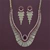 American Diamond Classic Necklace with 2 Tone Plating