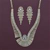 American Diamond Classic Necklace with 2 Tone Plating