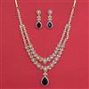 American Diamond Classic Necklace with 2 Tone Plating