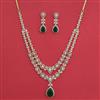American Diamond Classic Necklace with 2 Tone Plating