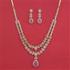 American Diamond Classic Necklace with 2 Tone Plating