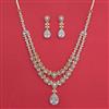American Diamond Classic Necklace with 2 Tone Plating