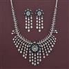 American Diamond Classic Necklace with Rhodium Plating