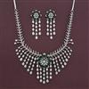 American Diamond Classic Necklace with Rhodium Plating