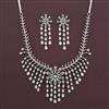 American Diamond Classic Necklace with Rhodium Plating