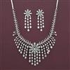 American Diamond Classic Necklace with Rhodium Plating