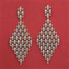 American Diamond Long Earring with Rhodium Plating 2 Tone Plating Mehndi Plating Carat Plating