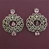 American Diamond Classic Earring with Mehndi Plating
