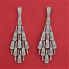 American Diamond Classic Earring with Rhodium Plating 2 Tone Plating Mehndi Plating