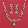 American Diamond Classic Necklace with 2 Tone Plating