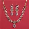 American Diamond Classic Necklace with 2 Tone Plating