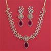American Diamond Classic Necklace with 2 Tone Plating
