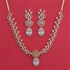 American Diamond Classic Necklace with 2 Tone Plating