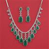 American Diamond Classic Necklace with Rhodium Plating