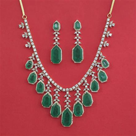 American Diamond Classic Necklace with Carat Plating