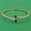 American Diamond Delicate Kada with 2 Tone Plating