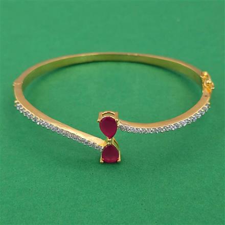 American Diamond Delicate Kada with 2 Tone Plating