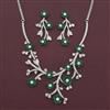 American Diamond Classic Necklace with Rhodium Plating