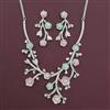 American Diamond Classic Necklace with Rhodium Plating