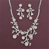 American Diamond Classic Necklace with Rhodium Plating