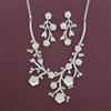 American Diamond Classic Necklace with Rhodium Plating