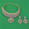American Diamond Choker Necklace with Carat Plating