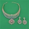 American Diamond Choker Necklace with Carat Plating