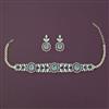 American Diamond Choker Necklace with Carat Plating