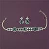 American Diamond Choker Necklace with Carat Plating