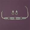 American Diamond Choker Necklace with Carat Plating