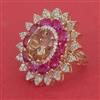 American Diamond Adjustable Ring with Carat Plating