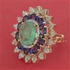 American Diamond Adjustable Ring with Carat Plating